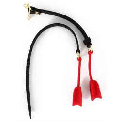 KINKgear Bâillon en silicone Zen Open Noir-Rouge